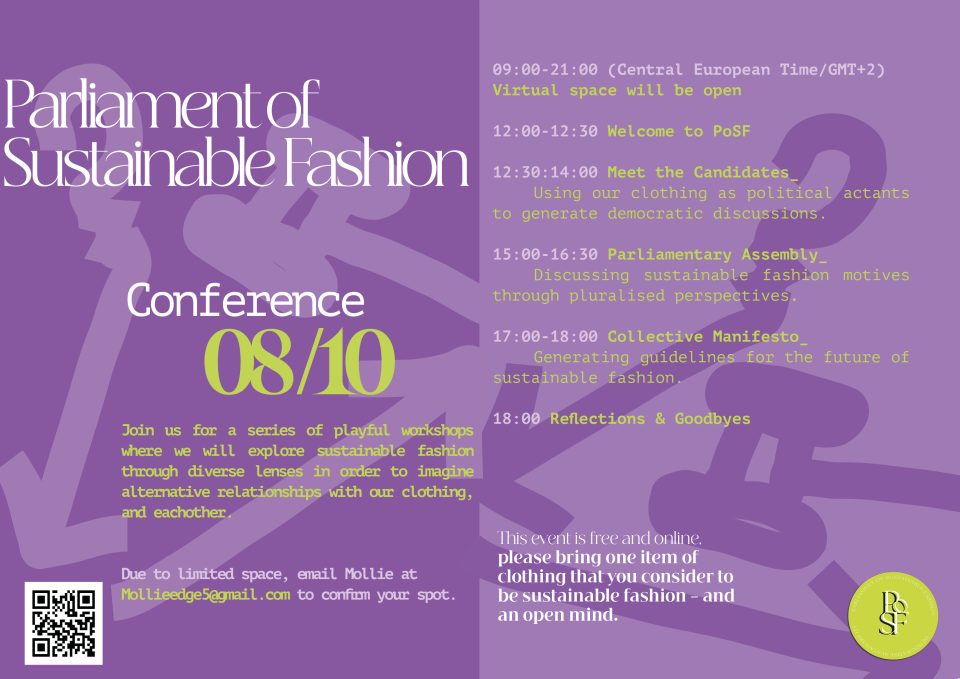 Parliament of Sustainable Fashion: Online Conference 08/10