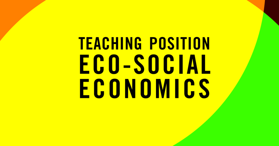 Teaching Position: ‘Eco-Social Economics’