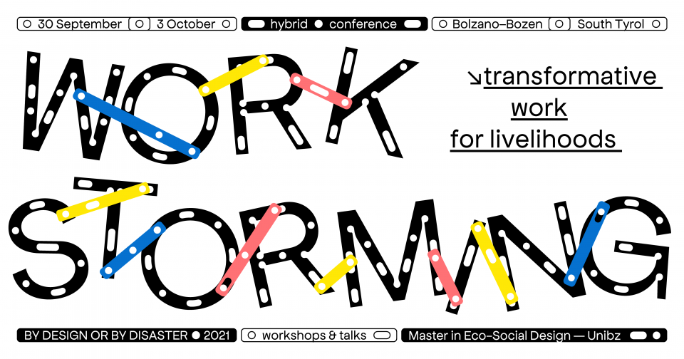 By Design or by Disaster Conference 2021: Workstorming → transformative work for livelihoods